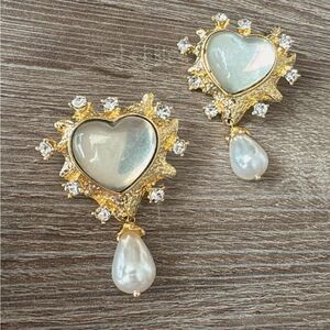 Vintage heart earrings A671
